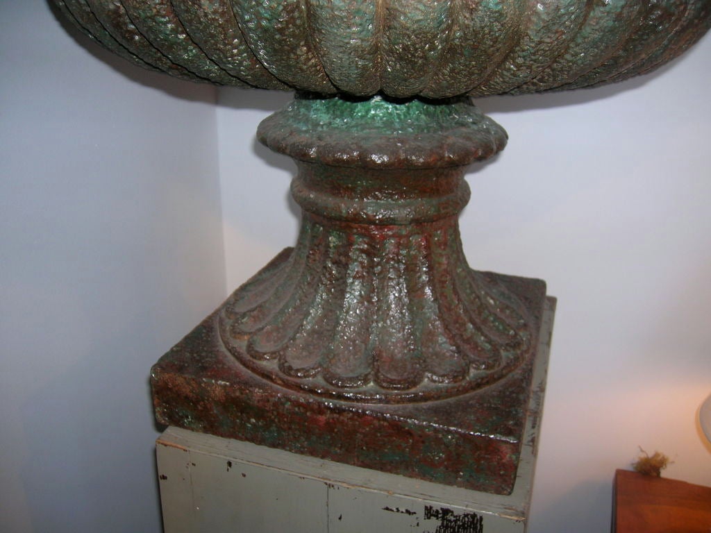 19th Century French Cast Iron Urn For Sale 1