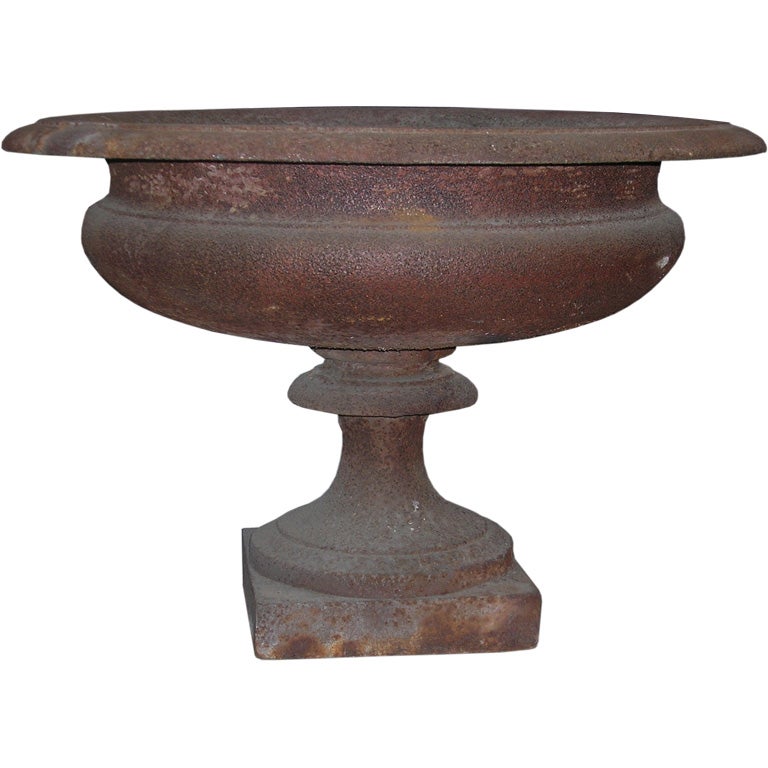 19th Century French Cast Iron Urn