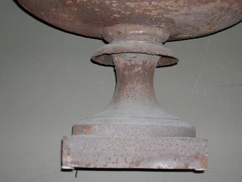 19th Century French Cast Iron Urn 3
