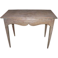18th Century Swedish Table with Carved Apron
