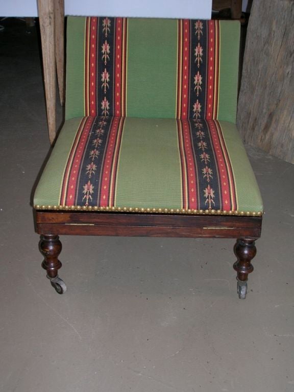 19th Century Adjustable Rosewood Gout Stool In Good Condition For Sale In Boston, MA