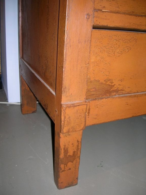19th Century Ochre Painted Chest of Drawers 3