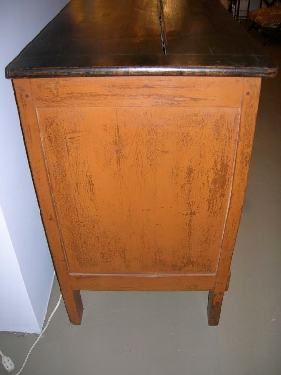 19th Century Ochre Painted Chest of Drawers 1