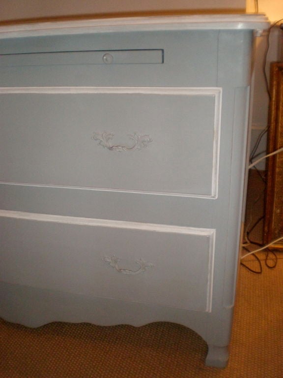 Wood French Painted Dresser with Slide For Sale