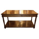 Large oak draper’s table