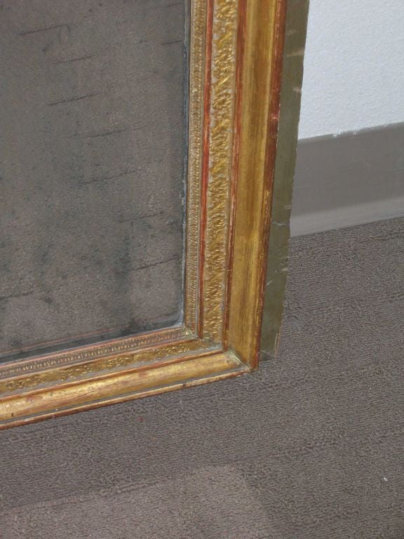 19th Century Trumeau Oil Painting with Mirror For Sale 1