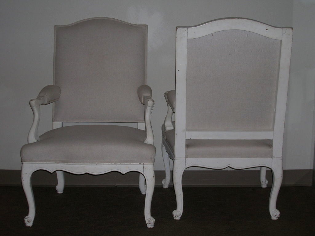 Pair of 19th Century Louis XV Style Bergere Armchairs 5