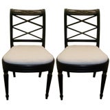 Pair of Sheraton style side chairs