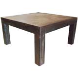 Industrial square coffee table