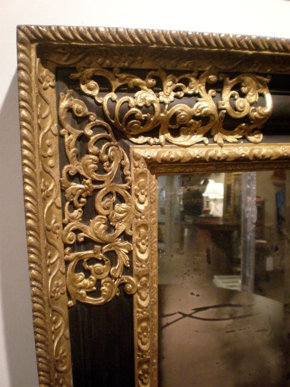19th Century Dutch Ebonized Mirror For Sale 1