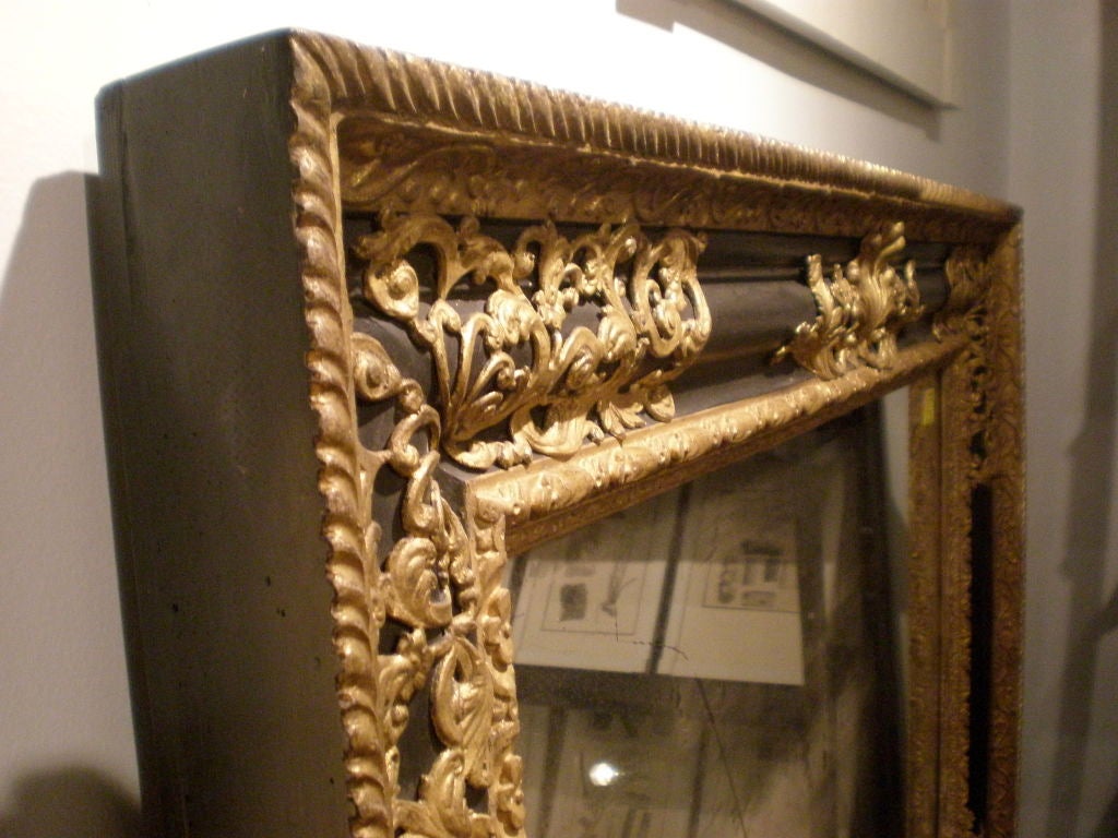 19th Century Dutch Ebonized Mirror In Good Condition For Sale In Boston, MA