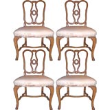 Set of four side chairs with hoof feet