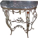 WROUGHT IRON CONSOLE TABLE