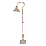 Antique Arts & Crafts Iron and Brass Floor Lamp