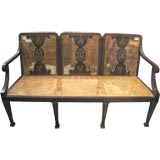 Edwardian Mahogany and Painted Settee