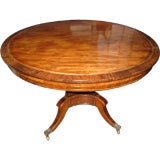 Regency Mahogany and Brass Inlaid Center Table