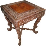Finely Carved Indian Rosewood Table