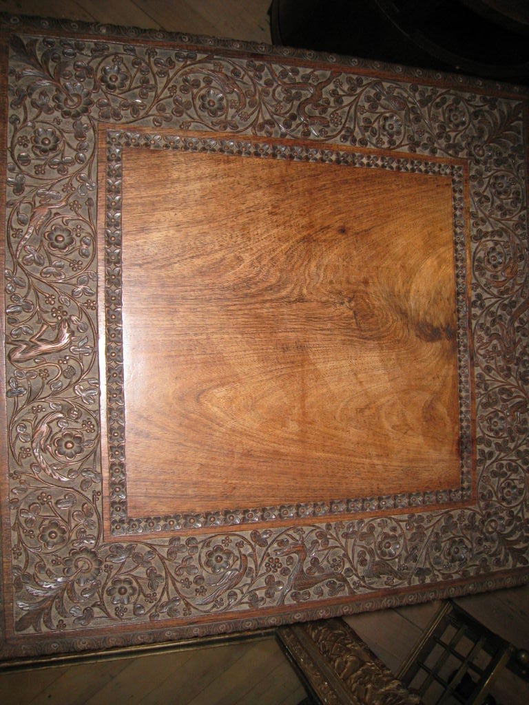 Finely Carved Indian Rosewood Table