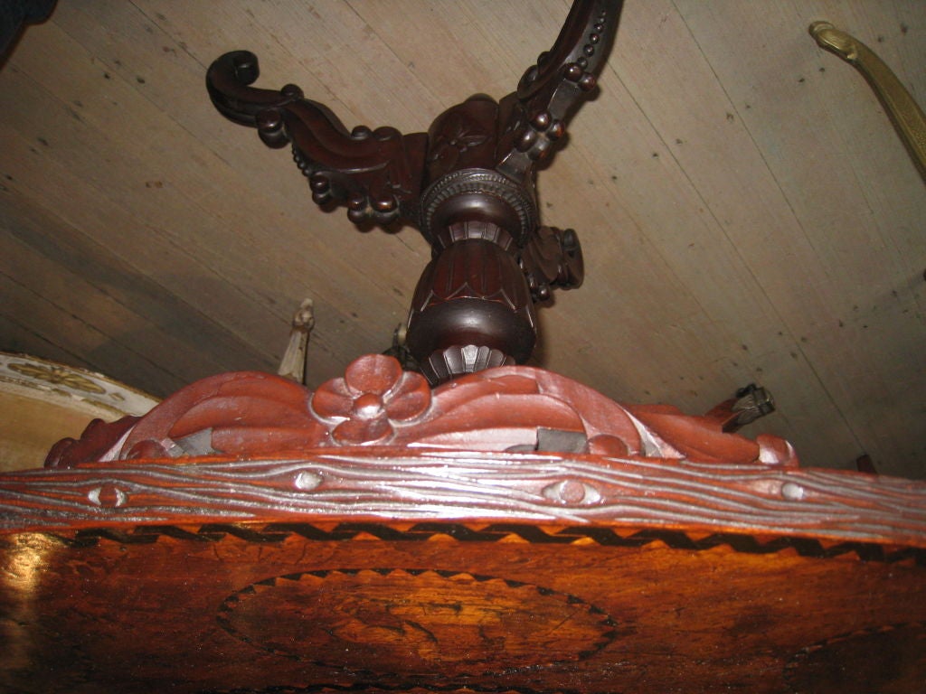 Black Forest Walnut and Marquetry Tilt-Top Table 2
