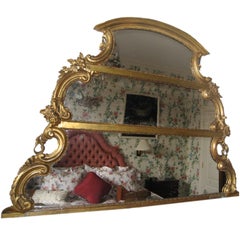 Louis XV Style Giltwood Over-Mantle Mirror