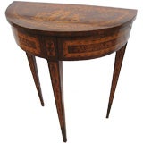 Italian Neoclassic Walnut and Marquetry Console Table