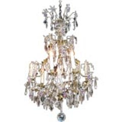 French Crystal Chandelier with Amethyst Drops 9