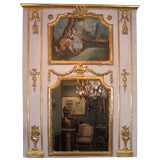 Louis XVI Period Painted Trumeau Mirror