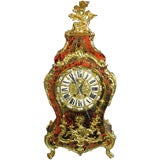 French Tortoiseshell Boulle Clock