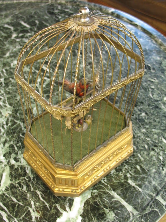 Singing Mechanical Bird in Cage 1