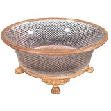 French Empire Cut-Crystal Bowl