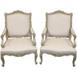 Pair of French Regence Style Fauteuils