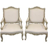 Pair of French Regence Style Fauteuils
