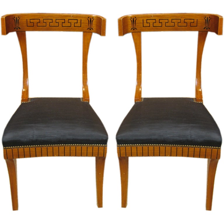 Pair of French Consulat Style Chairs