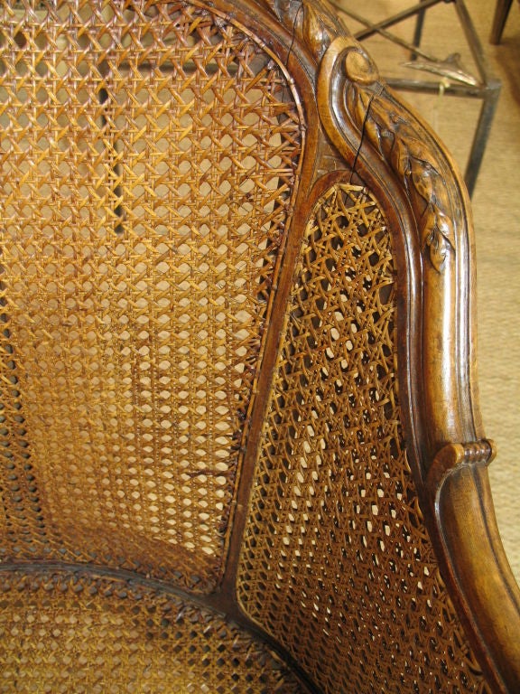 French Carved Walnut Desk Chair 4
