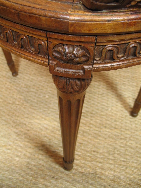 French Carved Walnut Desk Chair 5
