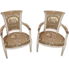 Pair of French Directoire Period Fauteuils 6