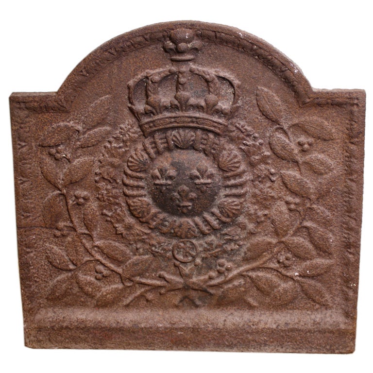 French Cast Iron Fireback