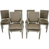 Set of Six Painted Louis XVI Style Chairs