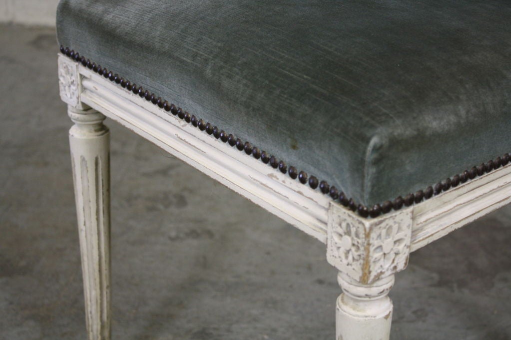 Set of Six Louis XVI Style Painted Dining Chairs 1