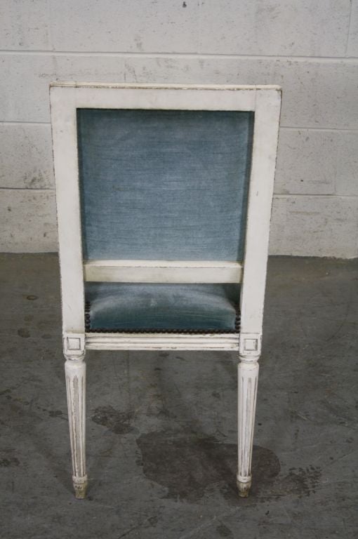 Set of Six Louis XVI Style Painted Dining Chairs 2