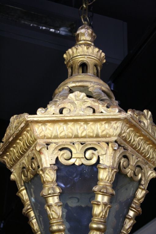 18th Century and Earlier 18th Century Gilt-Wood Venetian Lantern