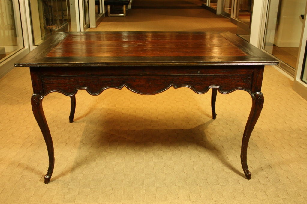 French Louis XV Period Oak Table For Sale 2