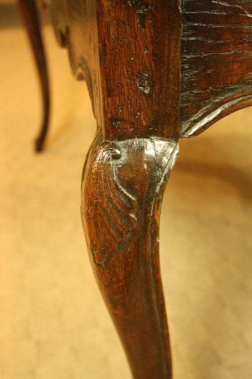 French Louis XV Period Oak Table For Sale 4