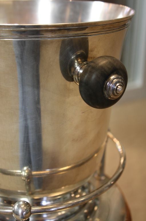 silver champagne bucket with stand