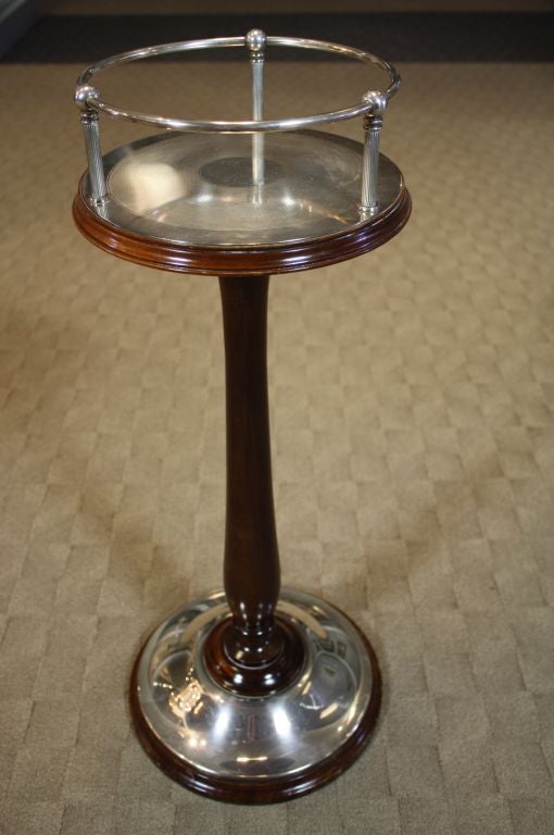French Silver Champagne Bucket on Stand by Christofle