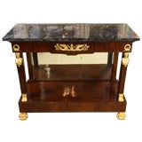 Antique French Empire Period Console Table with Marble Top