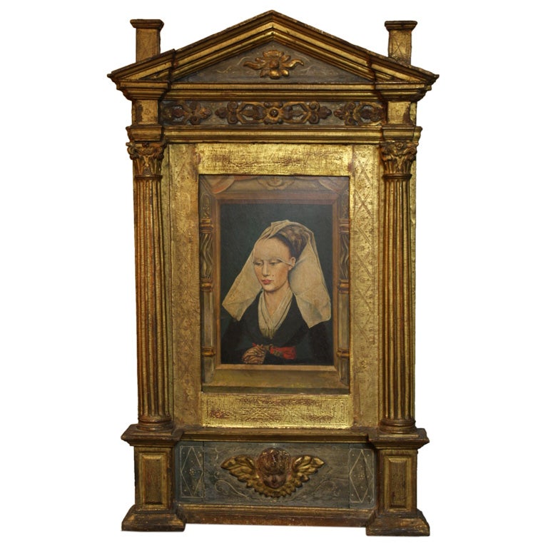 Portrait of a Lady (after Weyden) in Tabernacle Frame