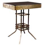 Austrian Seccessionist Steel and Slate Table