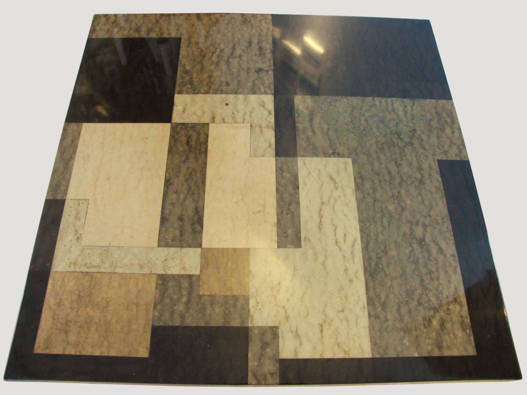 20th Century Constructivist Part Ebonized Burlwood Table For Sale