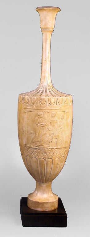 Pair Classic Revival Pilaster Amphorae